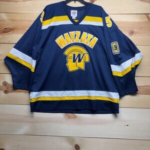 Wayzata Trojans Hockey Jersey Adult XL Blue #5 Minnesota High School